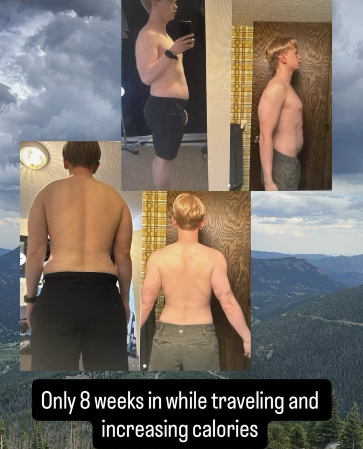Anonymous Geebs Coaching client side and back before and after transformation photos